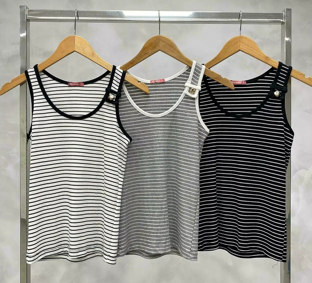 Blusa Canelada Stripes