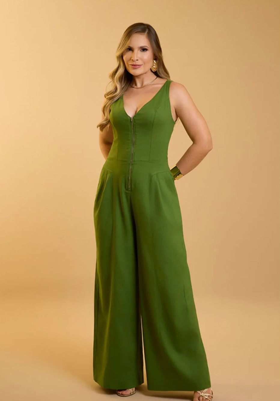 Macacão Pantalona Decote V