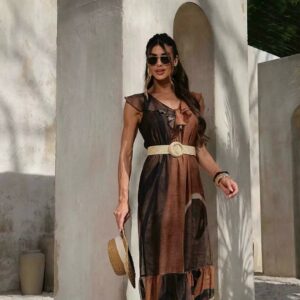 Vestido Estampado Tule