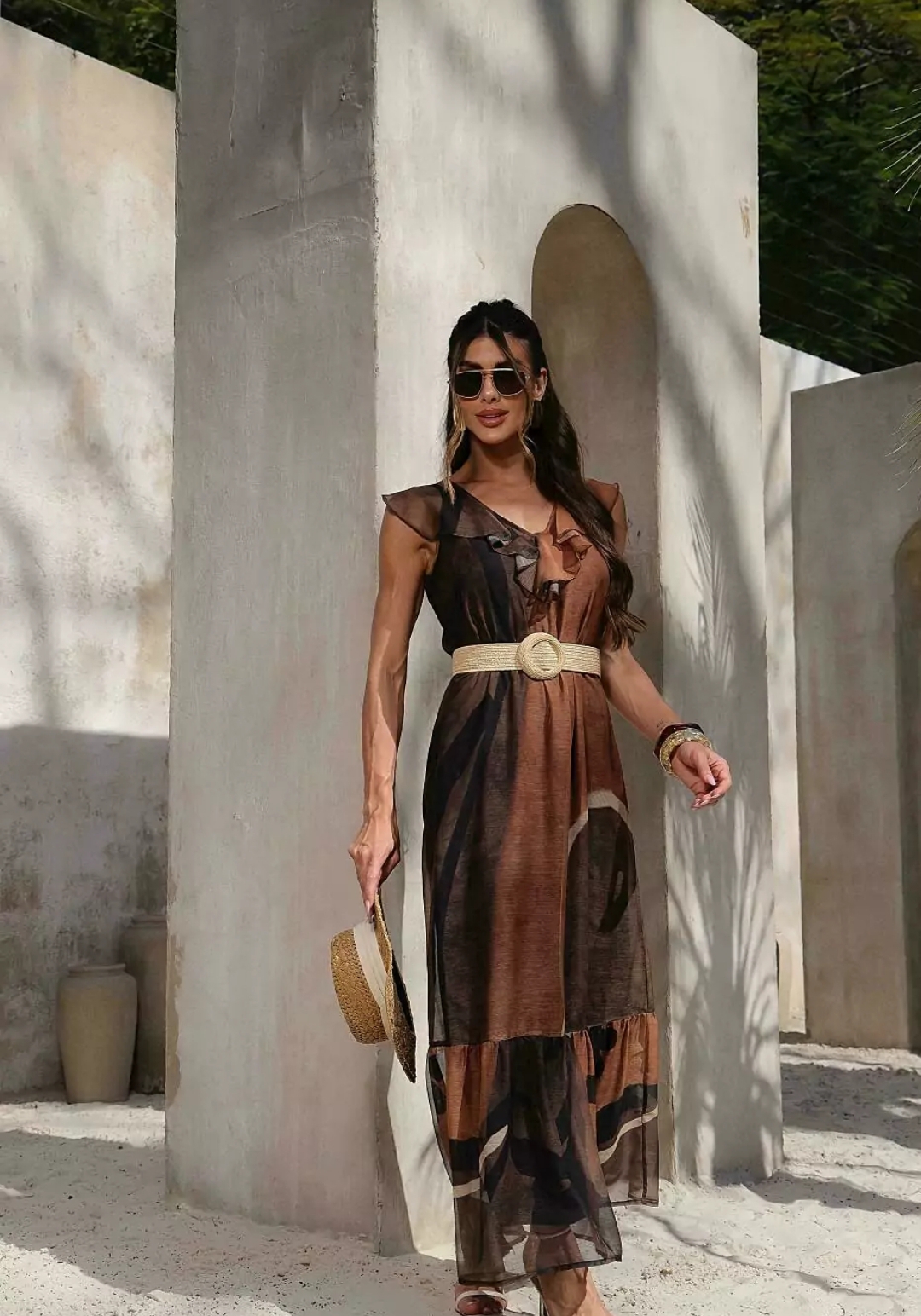 Vestido Estampado Tule