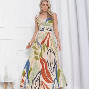 Vestido Viscose com Renda