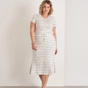 Conjunto listrado de malha