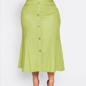 Saia Midi Verde Viscose