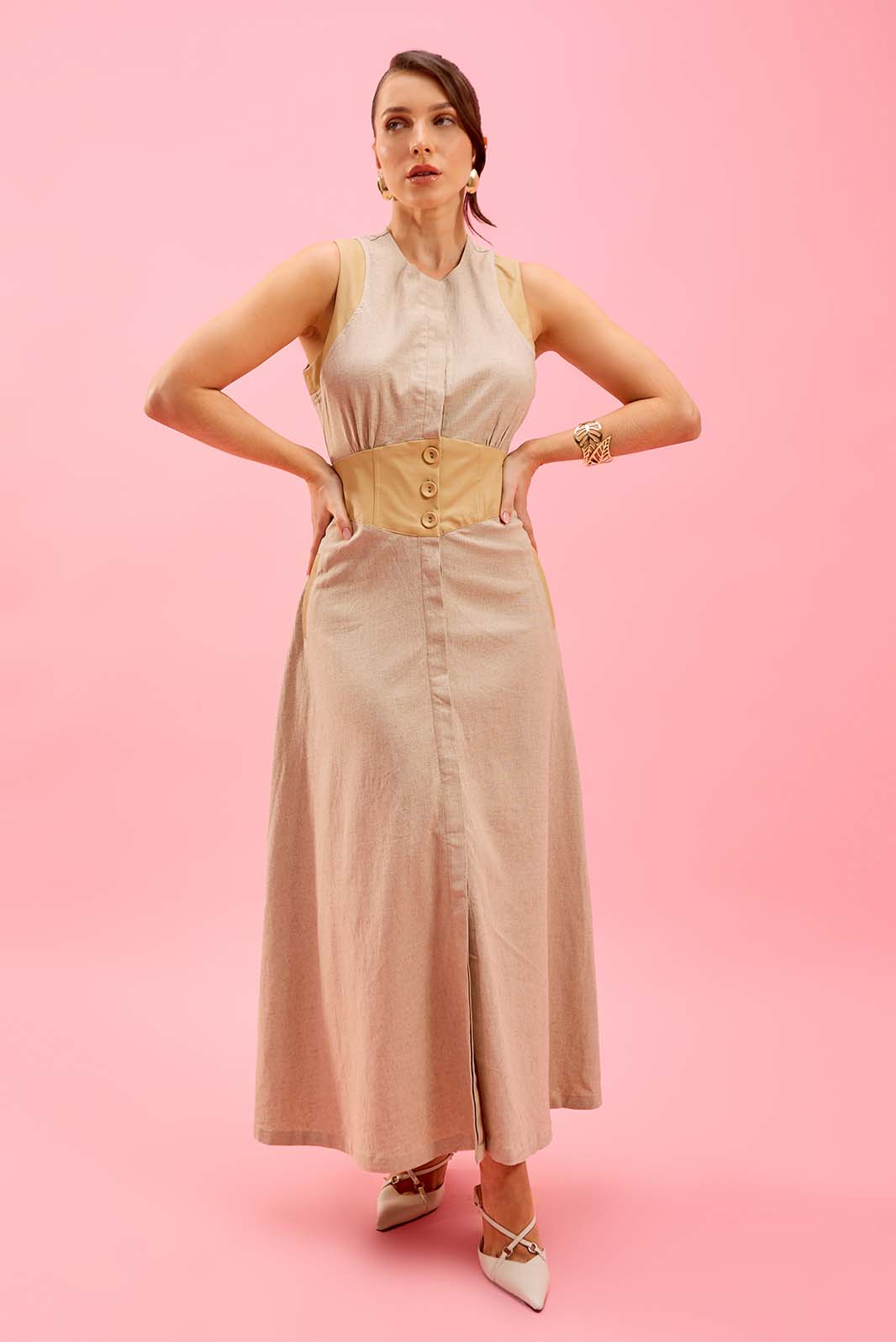 Vestido Eloquencia Cru