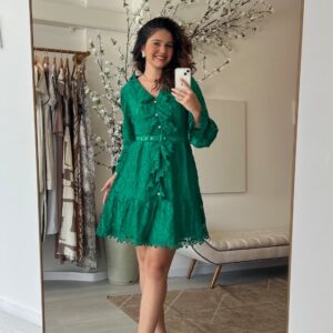 Vestido Renda Com Cinto