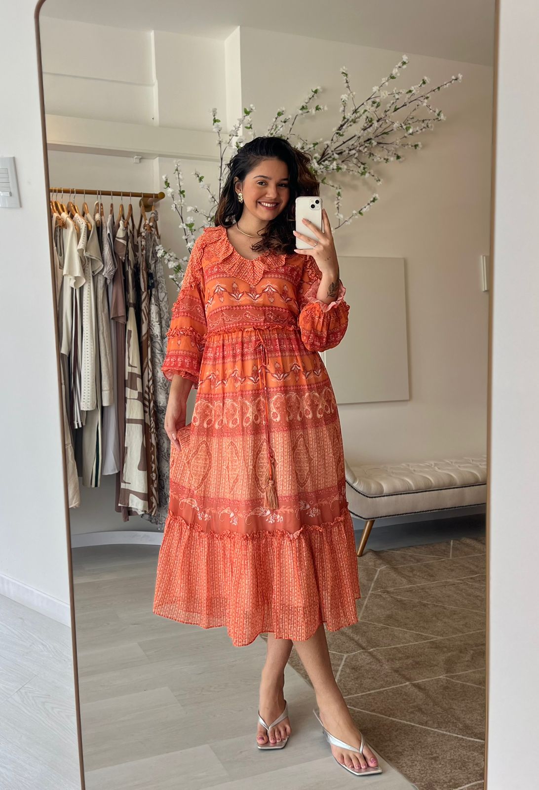 Vestido Chiffon Estampado