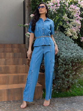 Conjunto Jeans Pespontos - Imagem 5