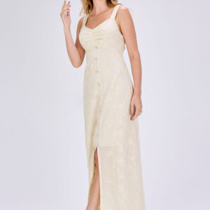 Vestido Bordado Dior Creme
