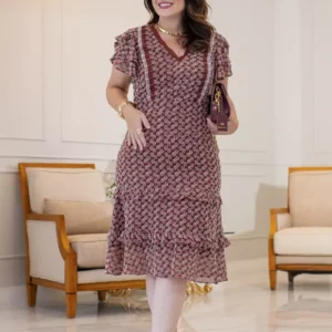 Vestido Max Voil Bordado