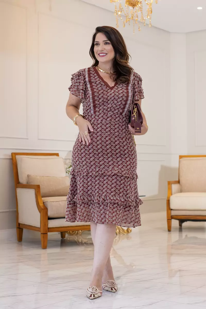 Vestido Max Voil Bordado