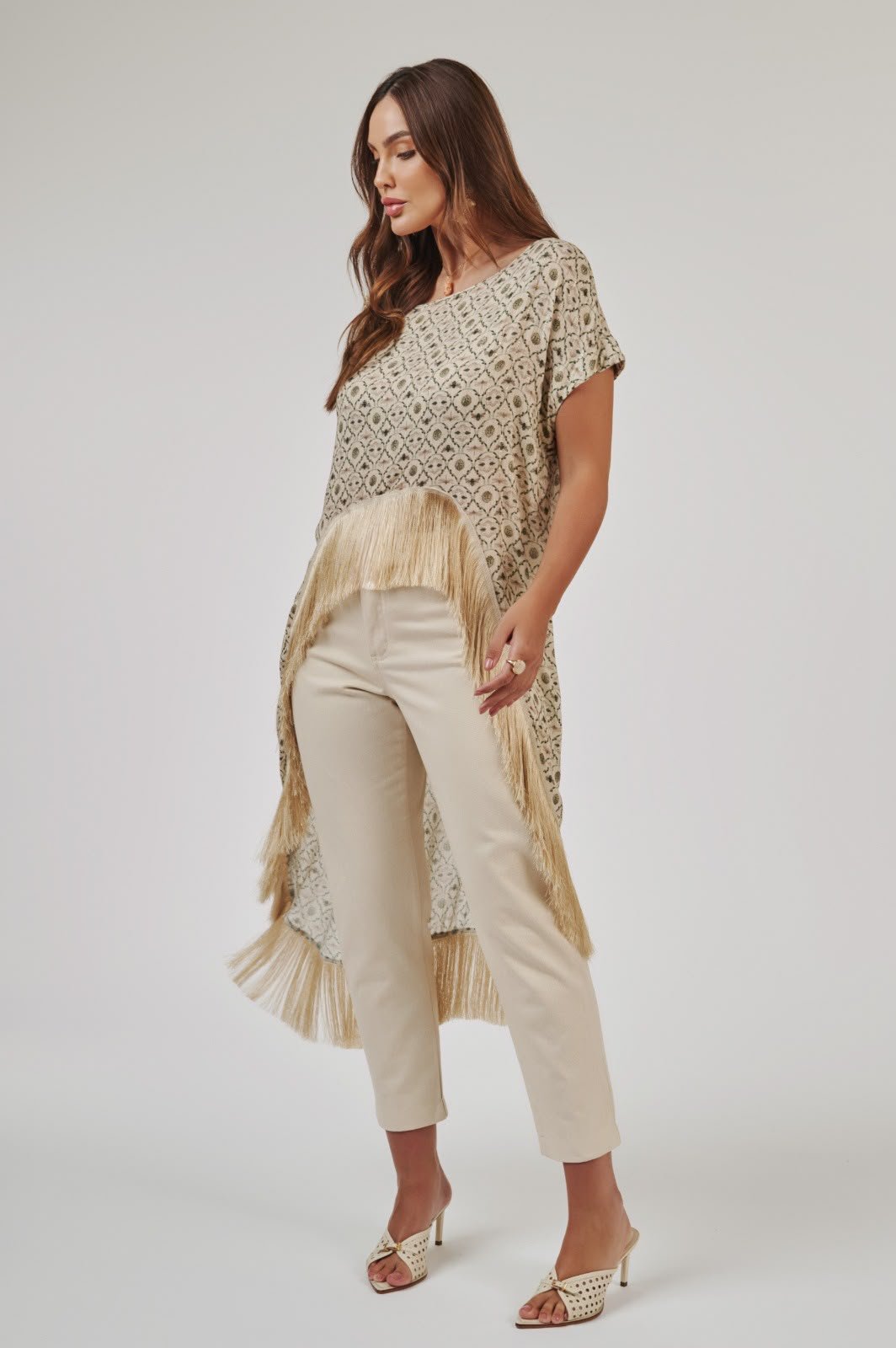 Conjunto Calça Com Franja